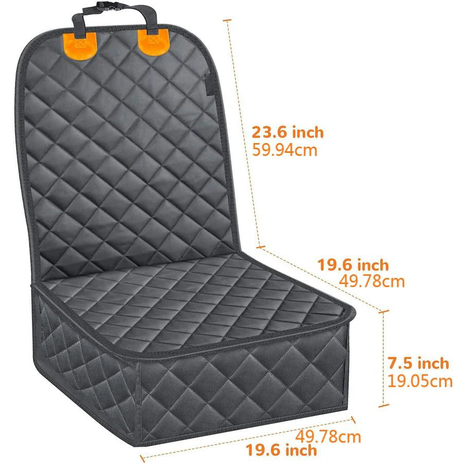 Dog Front Seat Cover for Cars, 100% Waterproof Nonslip Pet Car Seat Protector, Quilted & Durable Padded Dog Seat Covers for Cars